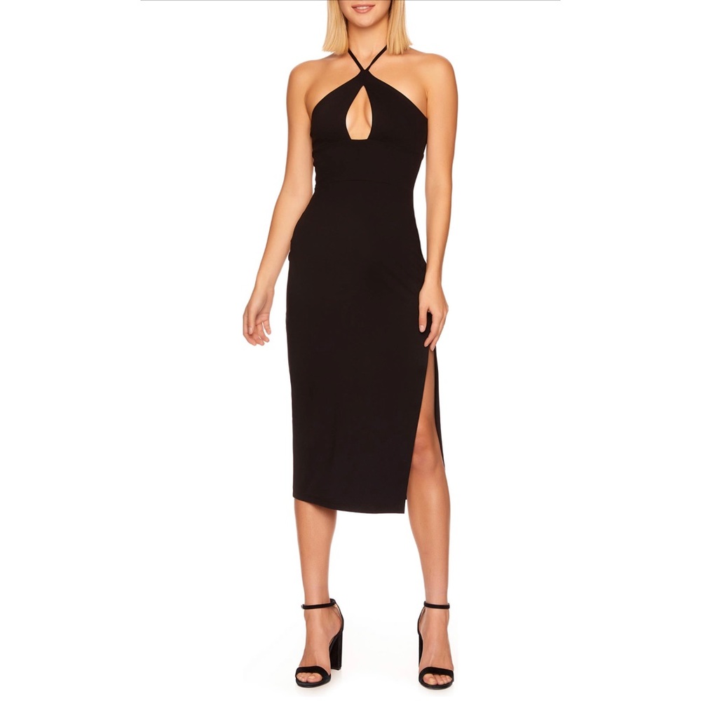 Susana Monaco Halter Neck Cocktail Midi Dress